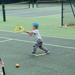 children's tennis lesson
